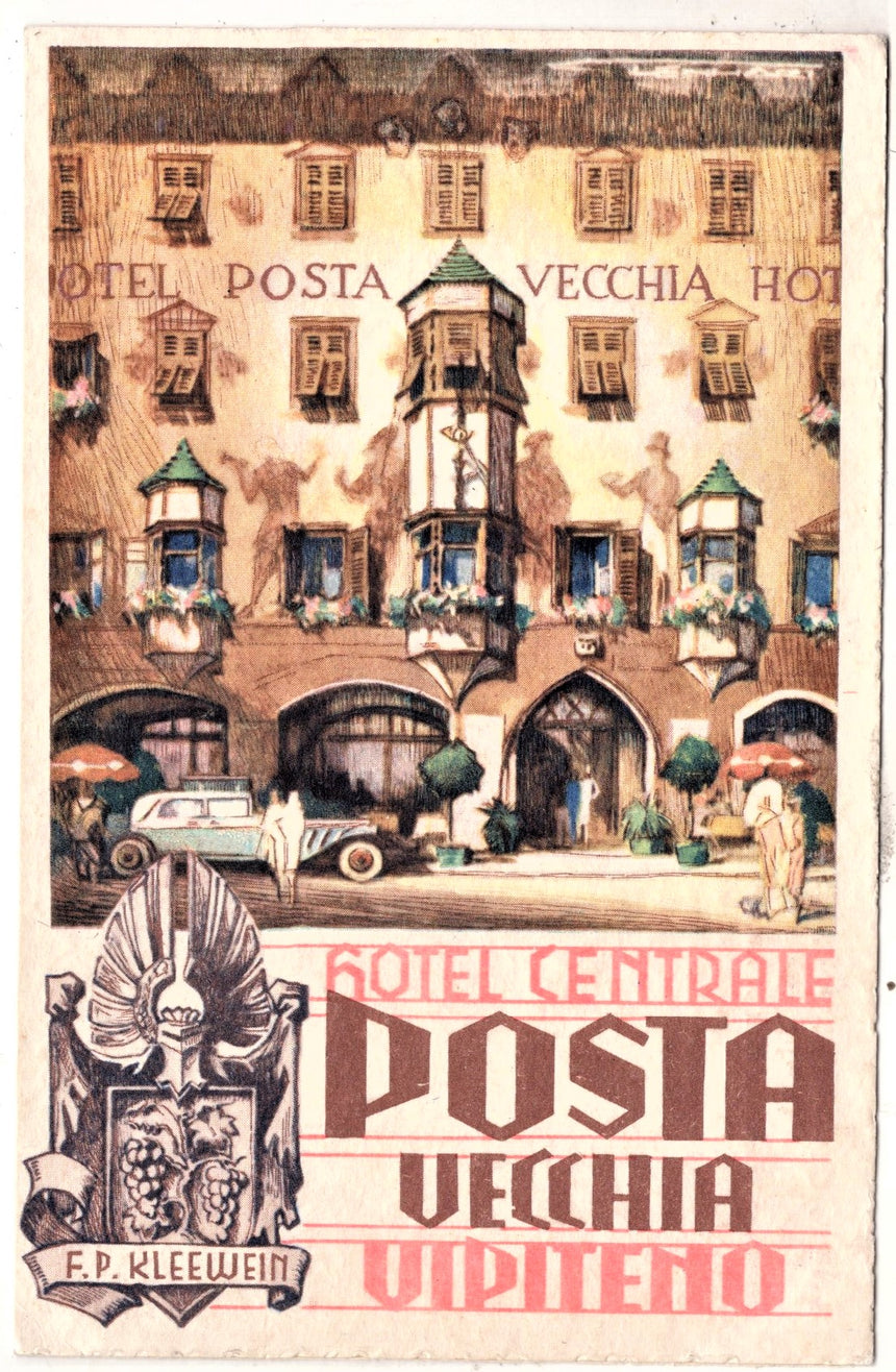 Cartolina Sudtirol Alto Adige Bolzano Bozen Vipiteno Sterzing Hotel Centrale | Collezionissimo