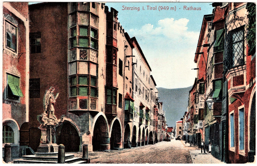 Cartolina Sudtirol Alto Adige Bolzano Bozen Vipiteno Sterzing Rathaus per Gossensass | Collezionissimo