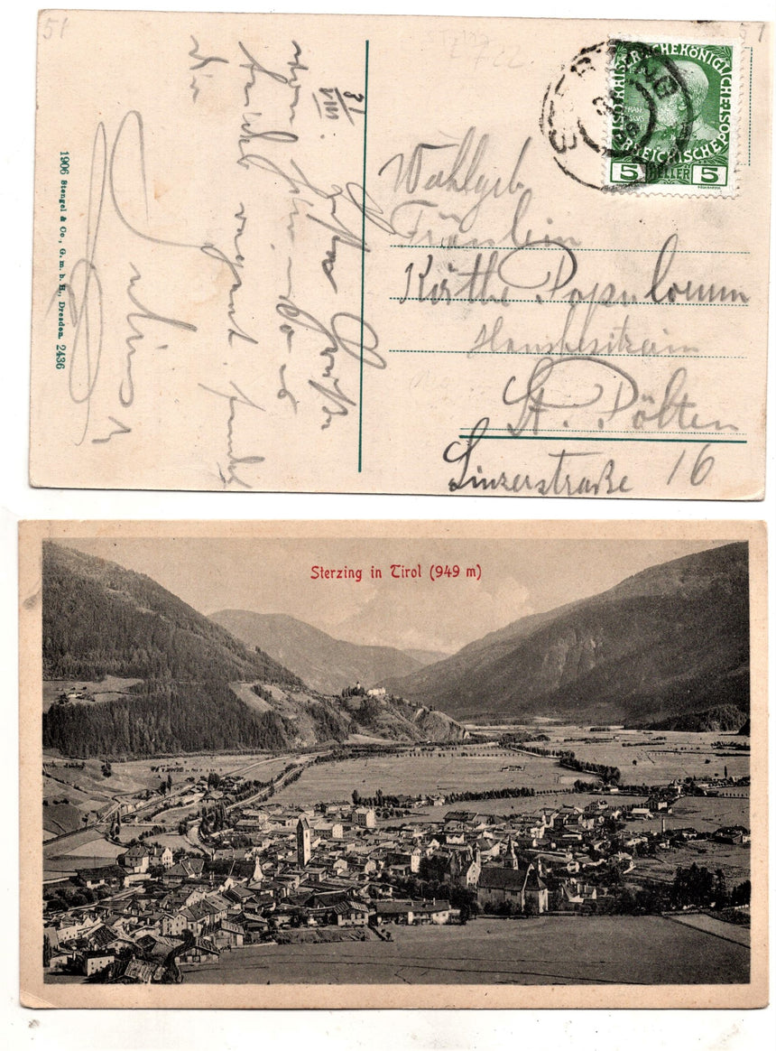 Cartolina Sudtirol Alto Adige Bolzano Bozen Vipiteno Sterzing panorama | Collezionissimo