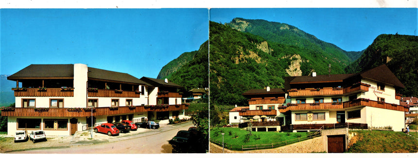 Cartolina Sudtirol Alto Adige Bolzano Bozen Laives Leifers albergo Rotwand doppia | Collezionissimo