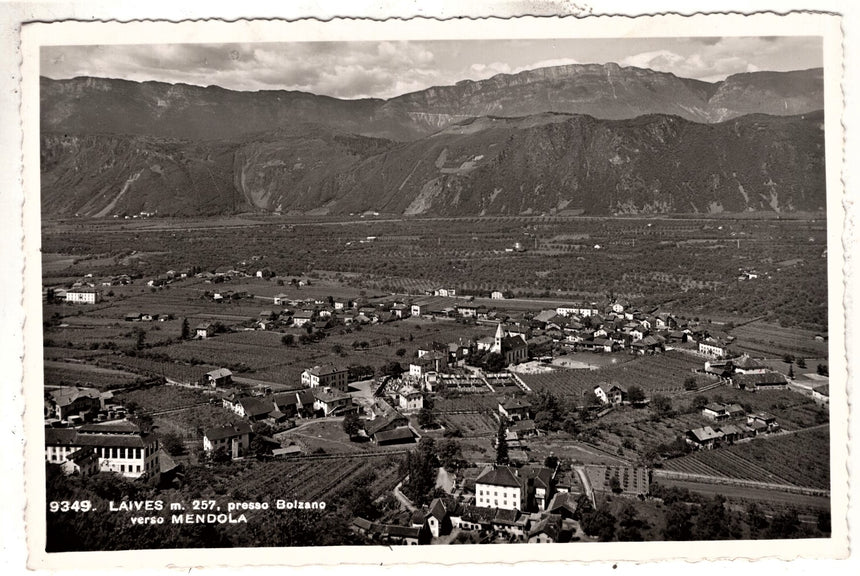 Cartolina Sudtirol Alto Adige Bolzano Bozen Laives Leifers panorama verso la Mendola | Collezionissimo