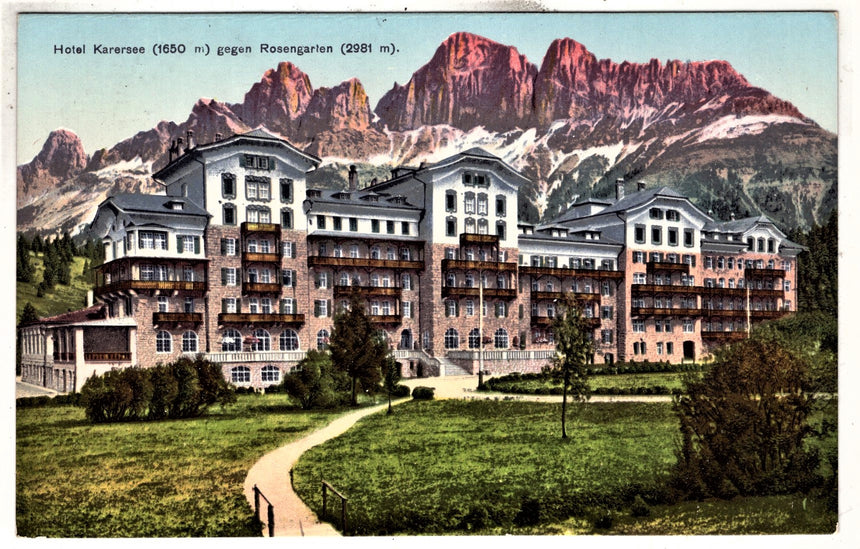 Cartolina Sudtirol Alto Adige Bolzano Bozen Hotel Carezza Karerseehotel Dolomiti | Collezionissimo