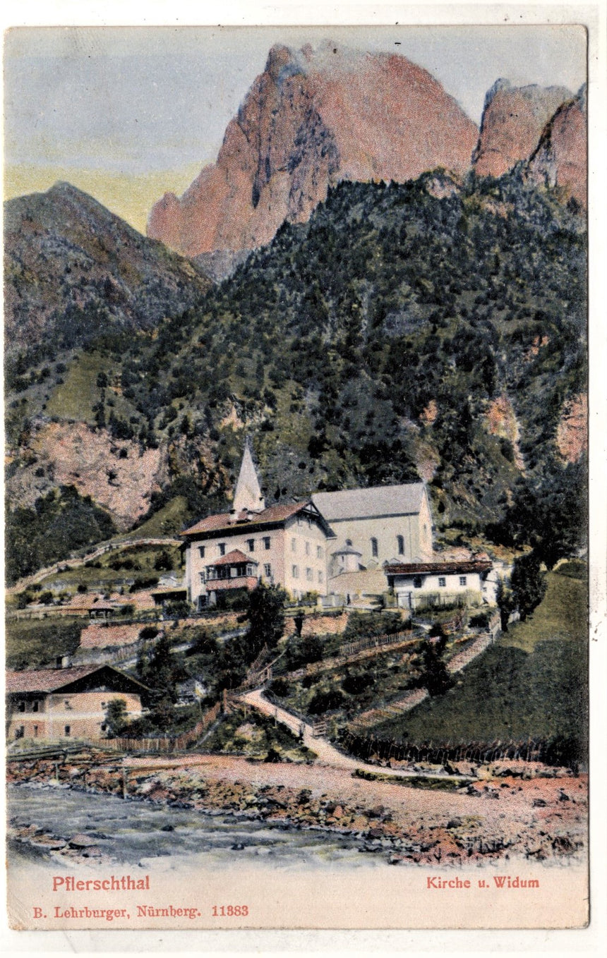 Cartolina Sudtirol Alto Adige Bolzano Bozen Flerschthal Kirche iund Widum | Collezionissimo