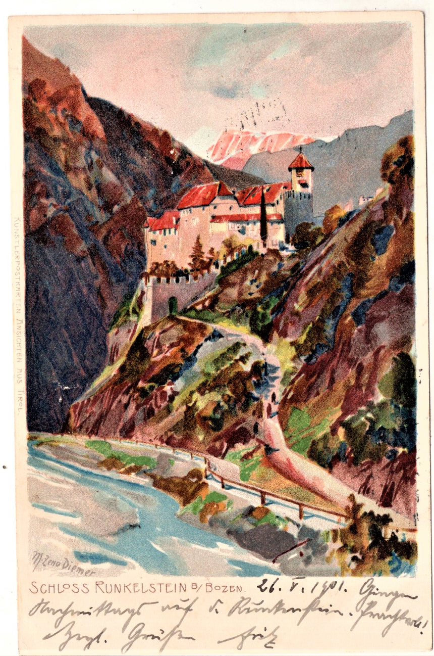 Cartolina Sudtirol Alto Adige Bolzano Bozen Schloss Runkelstein Z.Diemer | Collezionissimo