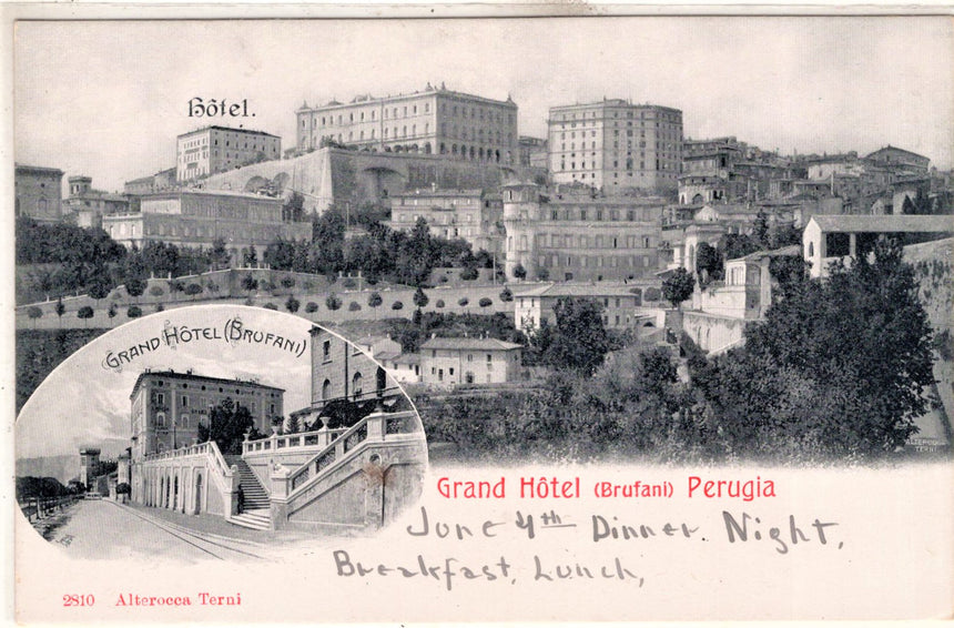 Cartolina Perugia Grand Hotel Brufani | Collezionissimo