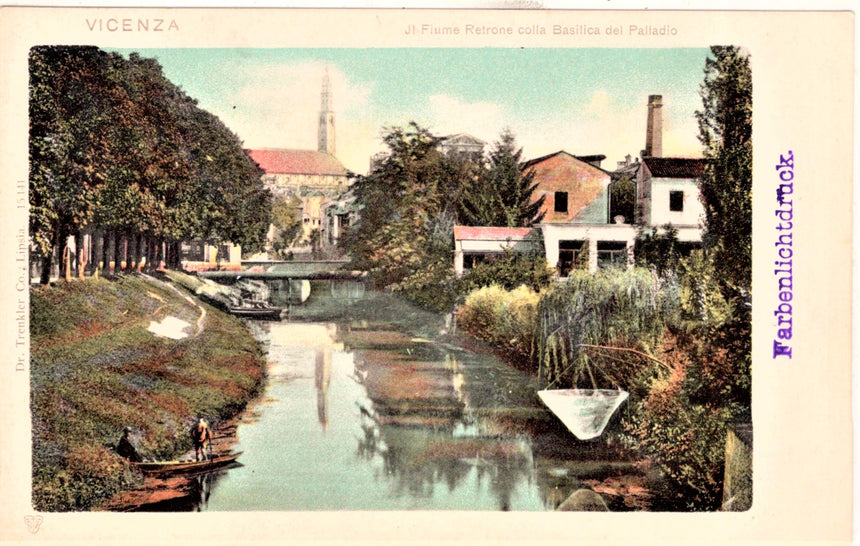 Cartolina Vicenza fiume Retrone e basilica del Palladio | Collezionissimo