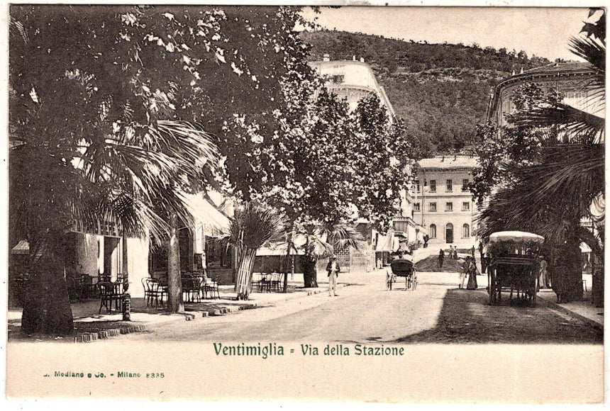 Cartolina Ventimiglia via della stazione | Collezionissimo