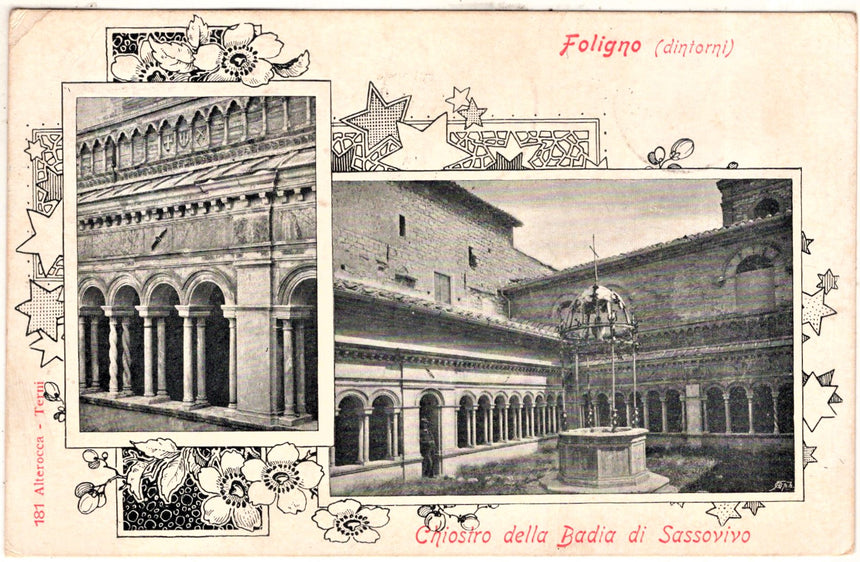 Cartolina Foligno Chiostro della Badia di Sassovivo | Collezionissimo