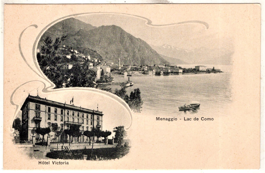 Cartolina Menaggio lago di Como Hotel Victoria | Collezionissimo