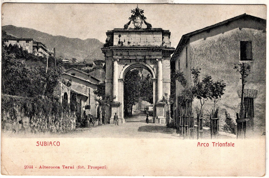 Cartolina Subiaco Arco trionfale | Collezionissimo