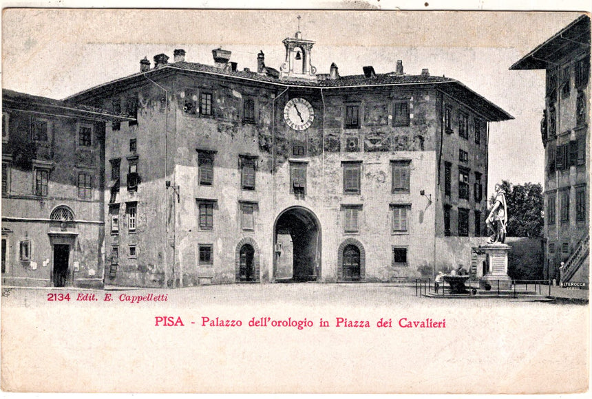 Cartolina Pisa piazza Cavalieri e palazzo dell Orologio | Collezionissimo