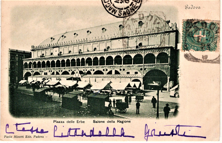 Cartolina Padova piazza Erbe saloneella Regione | Collezionissimo