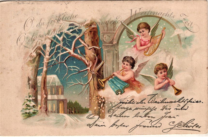 Cartolina Buon Natale / anno. Frohe Weihnachten / Neues Jahr. Merry Christmas & Happy New Year | Collezionissimo