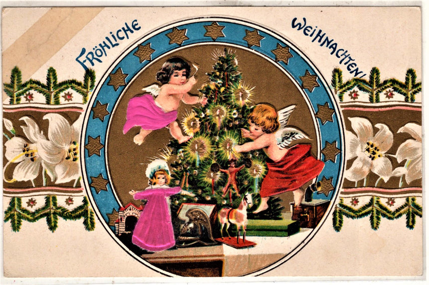 Cartolina Buon Natale / anno. Frohe Weihnachten / Neues Jahr. Merry Christmas & Happy New Year | Collezionissimo