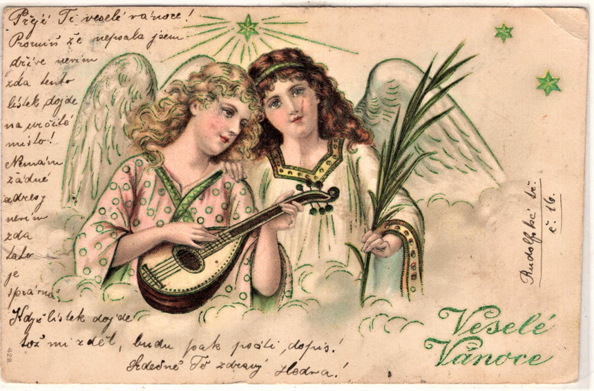 Cartolina Buon Natale / anno. Frohe Weihnachten / Neues Jahr. Merry Christmas & Happy New Year | Collezionissimo