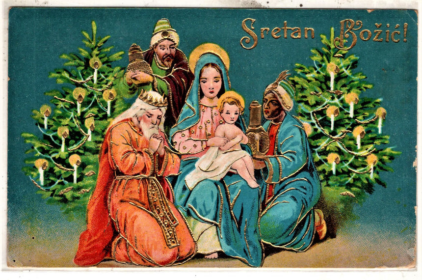 Cartolina Buon Natale / anno. Frohe Weihnachten / Neues Jahr. Merry Christmas & Happy New Year | Collezionissimo