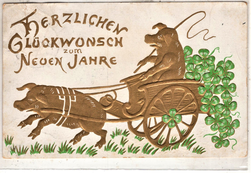 Cartolina Buon Natale / anno. Frohe Weihnachten / Neues Jahr. Merry Christmas & Happy New Year | Collezionissimo