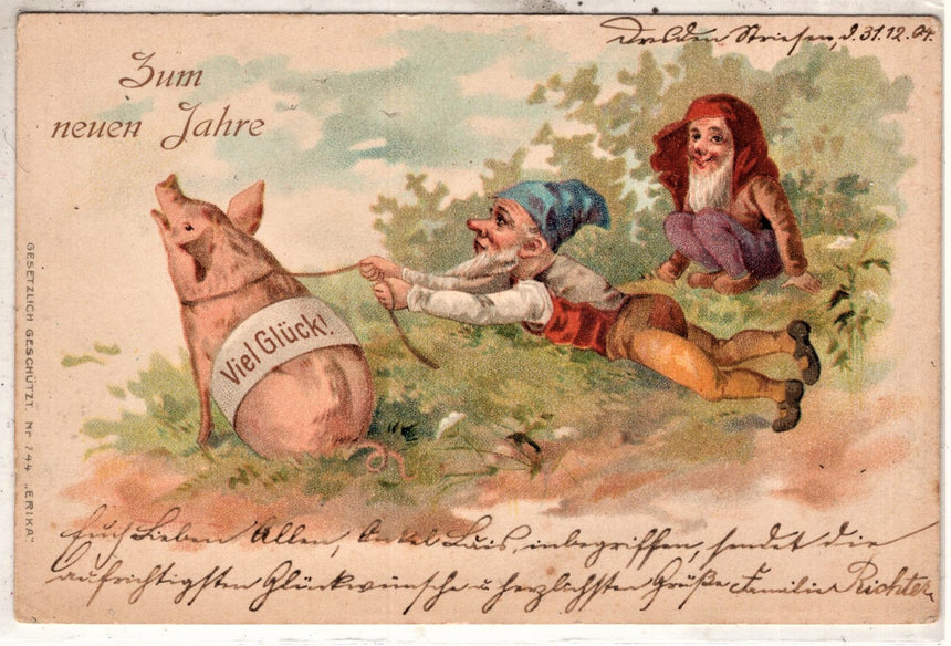 Cartolina Buon Natale / anno. Frohe Weihnachten / Neues Jahr. Merry Christmas & Happy New Year | Collezionissimo