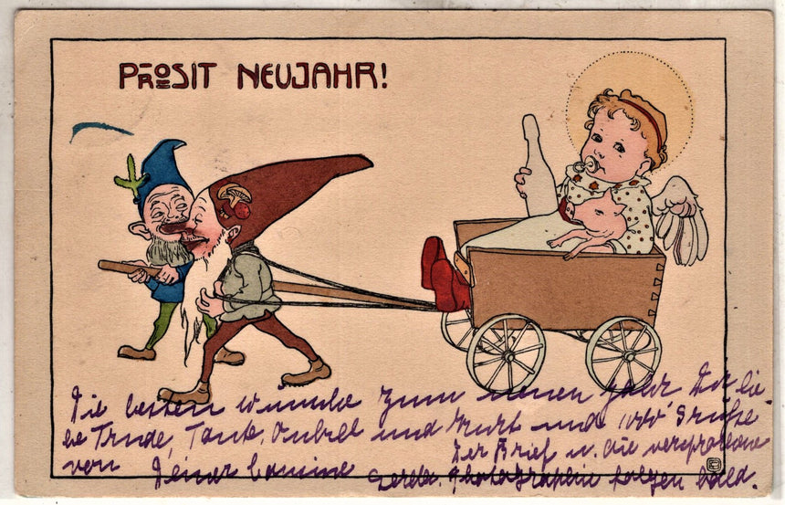 Cartolina Buon Natale / anno. Frohe Weihnachten / Neues Jahr. Merry Christmas & Happy New Year | Collezionissimo