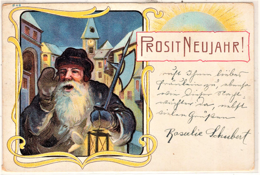 Cartolina Buon Natale / anno. Frohe Weihnachten / Neues Jahr. Merry Christmas & Happy New Year | Collezionissimo