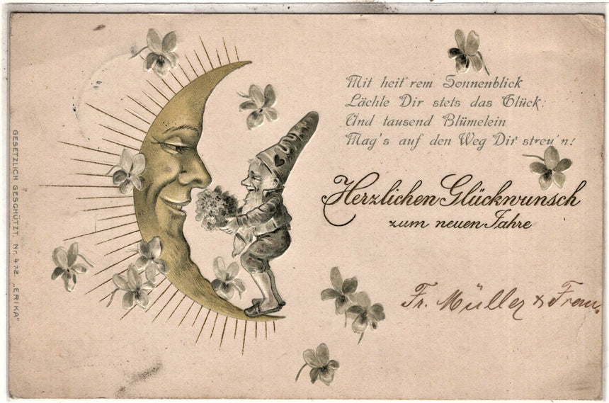 Cartolina Buon Natale / anno. Frohe Weihnachten / Neues Jahr. Merry Christmas & Happy New Year | Collezionissimo