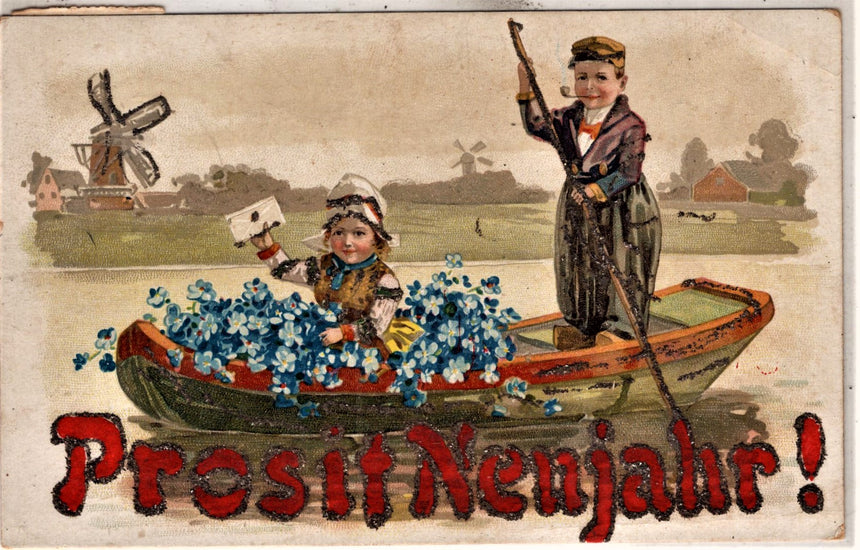 Cartolina Buon Natale / anno. Frohe Weihnachten / Neues Jahr. Merry Christmas & Happy New Year | Collezionissimo