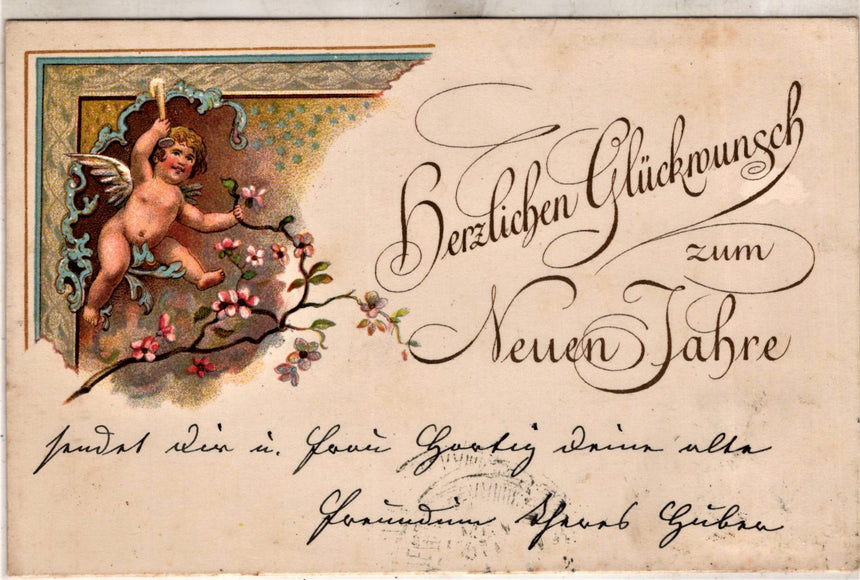 Cartolina Buon Natale / anno. Frohe Weihnachten / Neues Jahr. Merry Christmas & Happy New Year | Collezionissimo