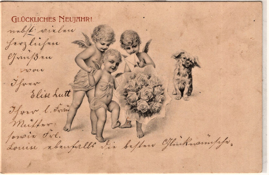 Cartolina Buon Natale / anno. Frohe Weihnachten / Neues Jahr. Merry Christmas & Happy New Year | Collezionissimo