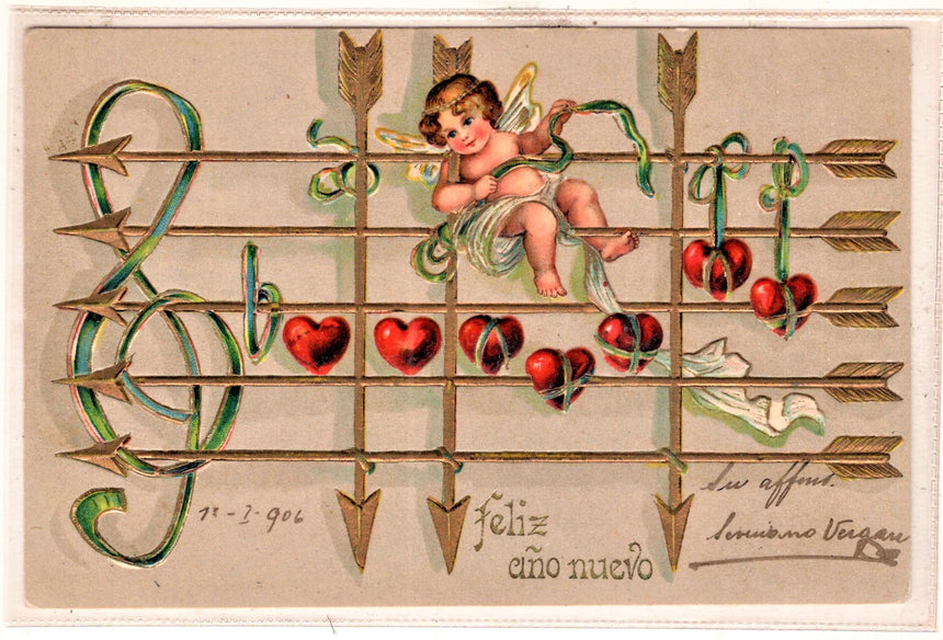 Cartolina Buon Natale / anno. Frohe Weihnachten / Neues Jahr. Merry Christmas & Happy New Year | Collezionissimo