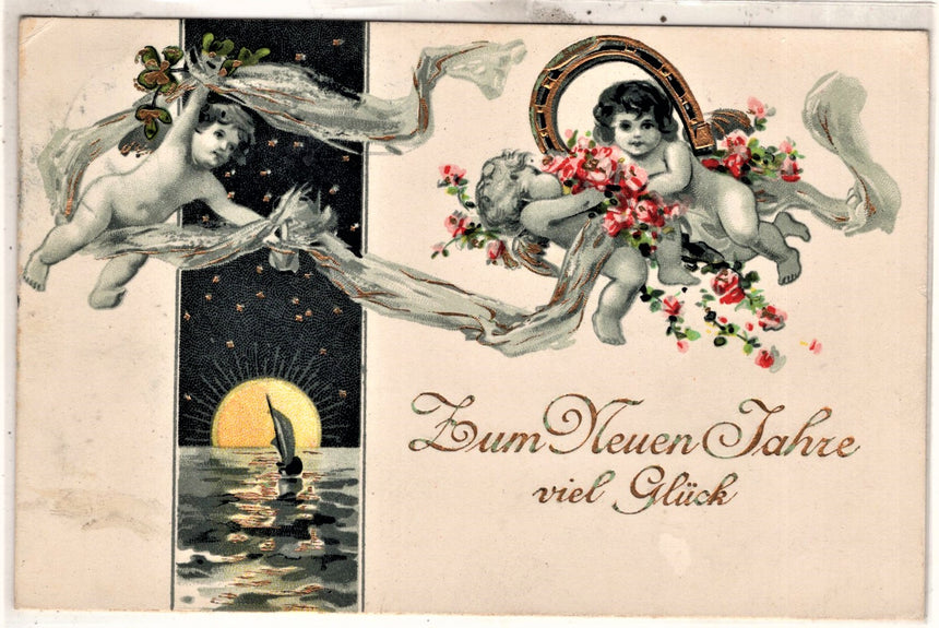 Cartolina Buon Natale / anno. Frohe Weihnachten / Neues Jahr. Merry Christmas & Happy New Year | Collezionissimo