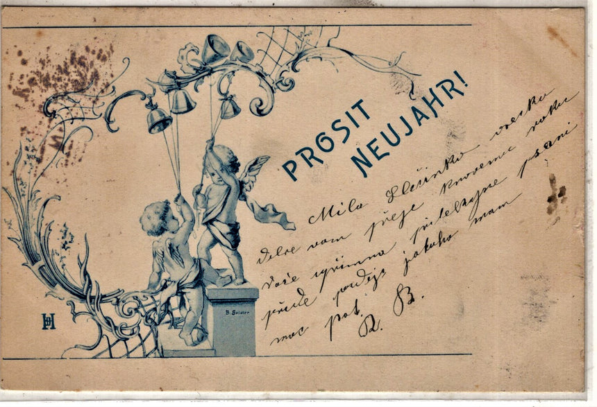 Cartolina Buon Natale / anno. Frohe Weihnachten / Neues Jahr. Merry Christmas & Happy New Year | Collezionissimo