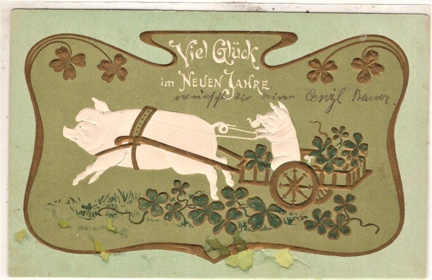 Cartolina Buon Natale / anno. Frohe Weihnachten / Neues Jahr. Merry Christmas & Happy New Year | Collezionissimo