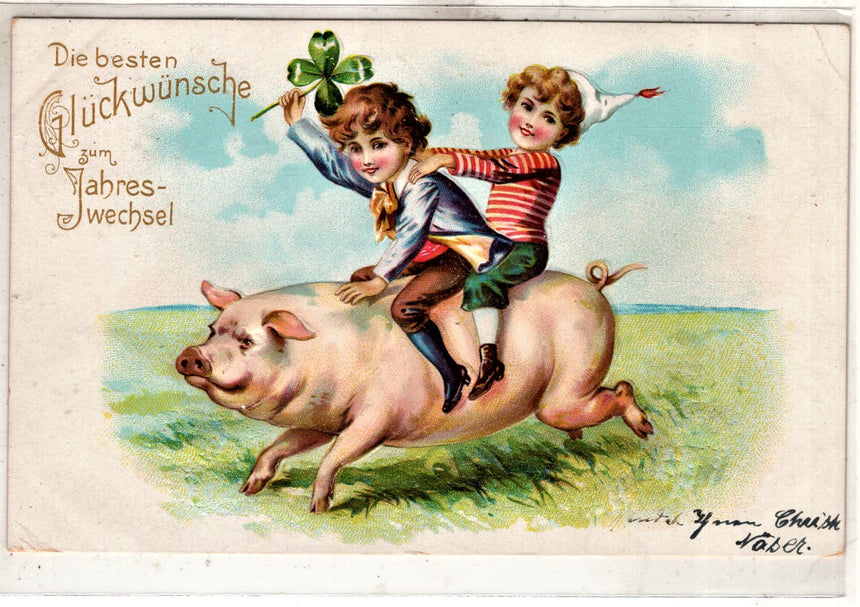 Cartolina Buon Natale / anno. Frohe Weihnachten / Neues Jahr. Merry Christmas & Happy New Year | Collezionissimo