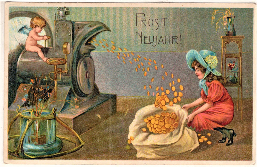 Cartolina Buon Natale / anno. Frohe Weihnachten / Neues Jahr. Merry Christmas & Happy New Year | Collezionissimo