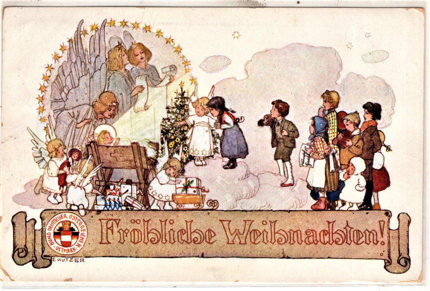 Cartolina Buon Natale / anno. Frohe Weihnachten / Neues Jahr. Merry Christmas & Happy New Year | Collezionissimo