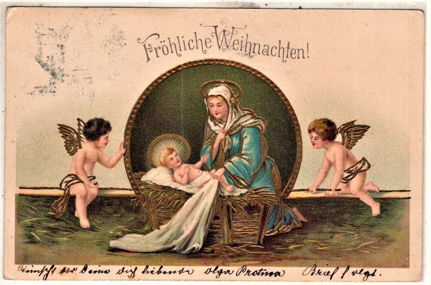 Cartolina Buon Natale / anno. Frohe Weihnachten / Neues Jahr. Merry Christmas & Happy New Year | Collezionissimo