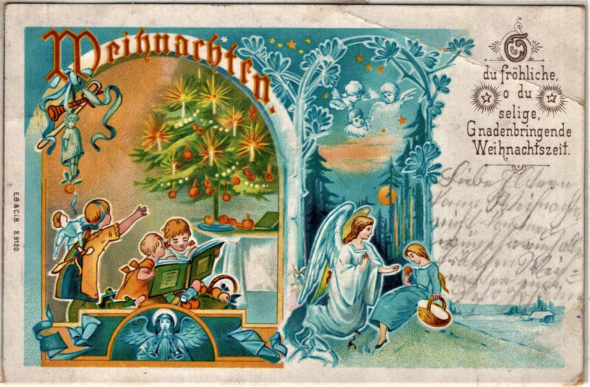 Cartolina Buon Natale / anno. Frohe Weihnachten / Neues Jahr. Merry Christmas & Happy New Year | Collezionissimo