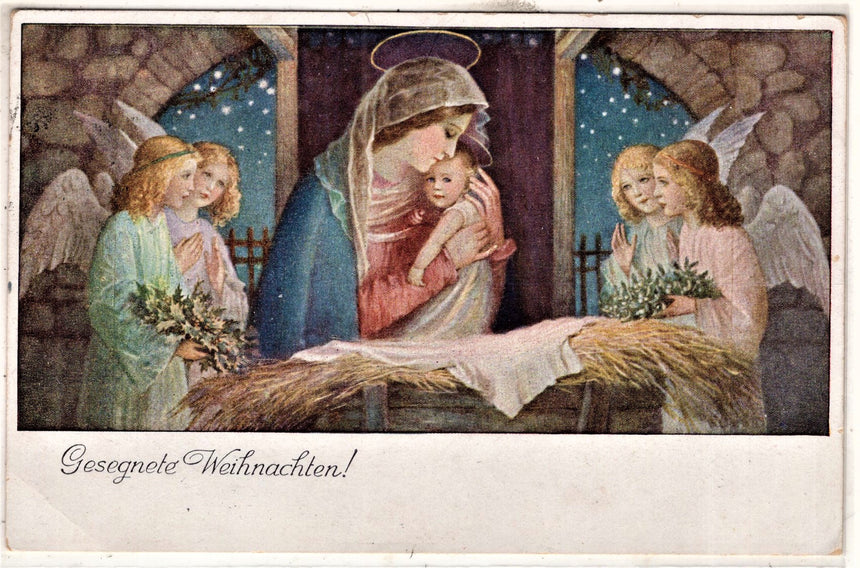 Cartolina Buon Natale / anno. Frohe Weihnachten / Neues Jahr. Merry Christmas & Happy New Year | Collezionissimo