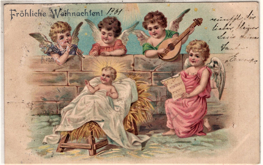 Cartolina Buon Natale / anno. Frohe Weihnachten / Neues Jahr. Merry Christmas & Happy New Year | Collezionissimo