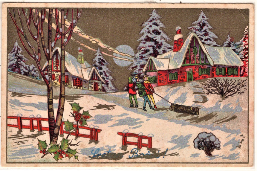 Cartolina Buon Natale / anno. Frohe Weihnachten / Neues Jahr. Merry Christmas & Happy New Year | Collezionissimo