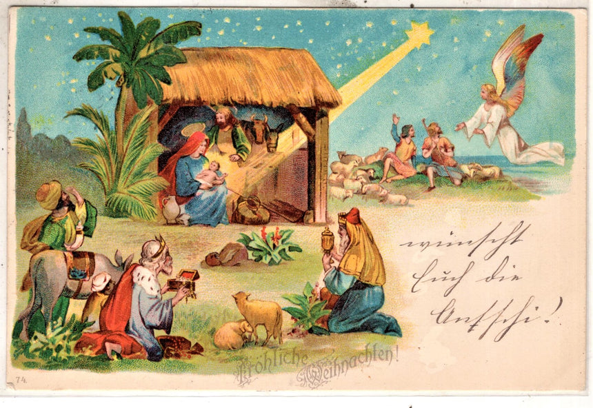 Cartolina Buon Natale / anno. Frohe Weihnachten / Neues Jahr. Merry Christmas & Happy New Year | Collezionissimo