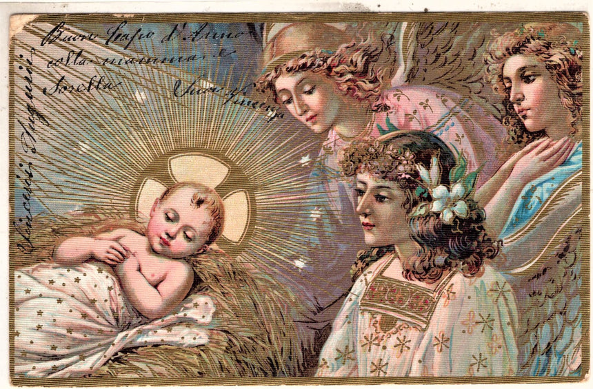 Cartolina Buon Natale / anno. Frohe Weihnachten / Neues Jahr. Merry Christmas & Happy New Year | Collezionissimo