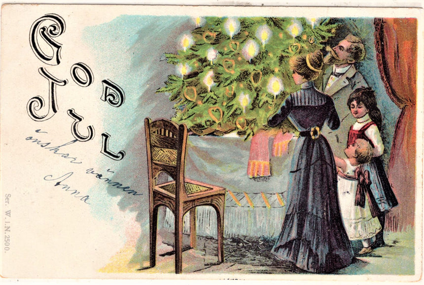 Cartolina Buon Natale / anno. Frohe Weihnachten / Neues Jahr. Merry Christmas & Happy New Year | Collezionissimo