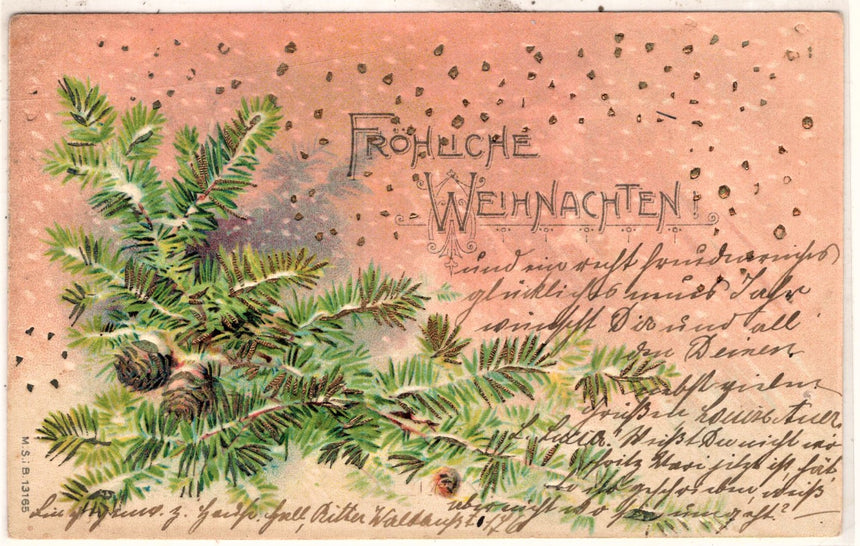 Cartolina Buon Natale / anno. Frohe Weihnachten / Neues Jahr. Merry Christmas & Happy New Year | Collezionissimo