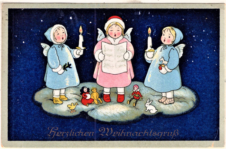 Cartolina Buon Natale / anno. Frohe Weihnachten / Neues Jahr. Merry Christmas & Happy New Year | Collezionissimo