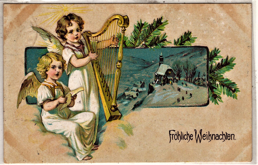 Cartolina Buon Natale / anno. Frohe Weihnachten / Neues Jahr. Merry Christmas & Happy New Year | Collezionissimo