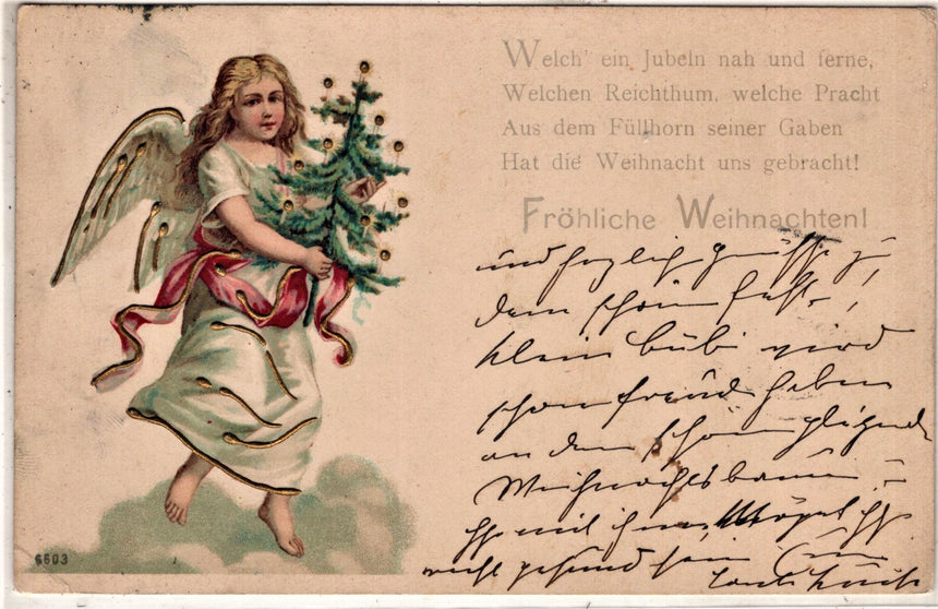 Cartolina Buon Natale / anno. Frohe Weihnachten / Neues Jahr. Merry Christmas & Happy New Year | Collezionissimo
