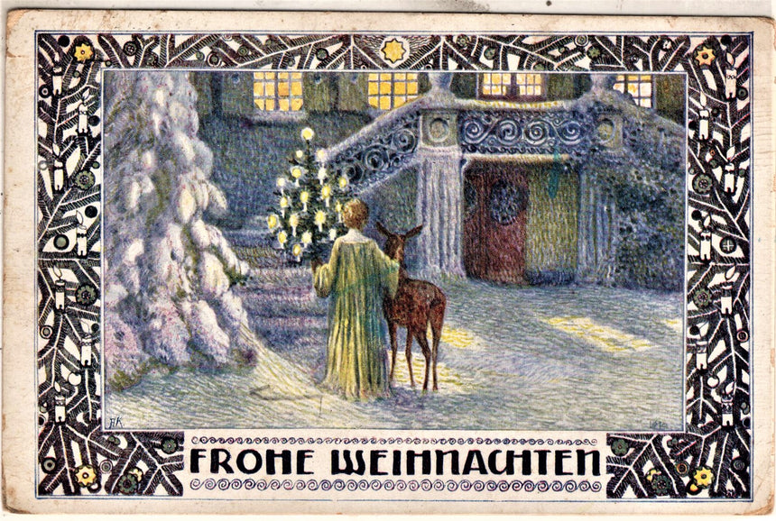 Cartolina Buon Natale / anno. Frohe Weihnachten / Neues Jahr. Merry Christmas & Happy New Year | Collezionissimo