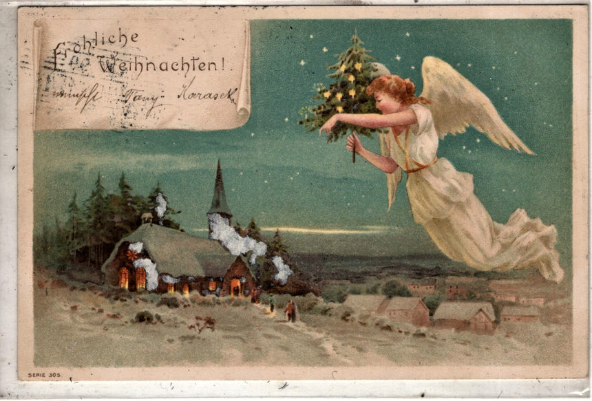 Cartolina Buon Natale / anno. Frohe Weihnachten / Neues Jahr. Merry Christmas & Happy New Year | Collezionissimo