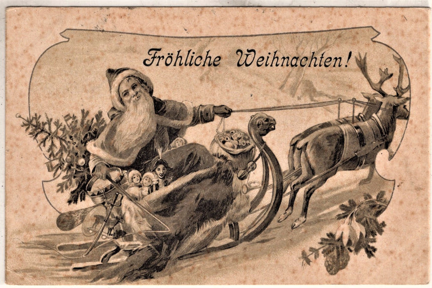 Cartolina Buon Natale / anno. Frohe Weihnachten / Neues Jahr. Merry Christmas & Happy New Year | Collezionissimo